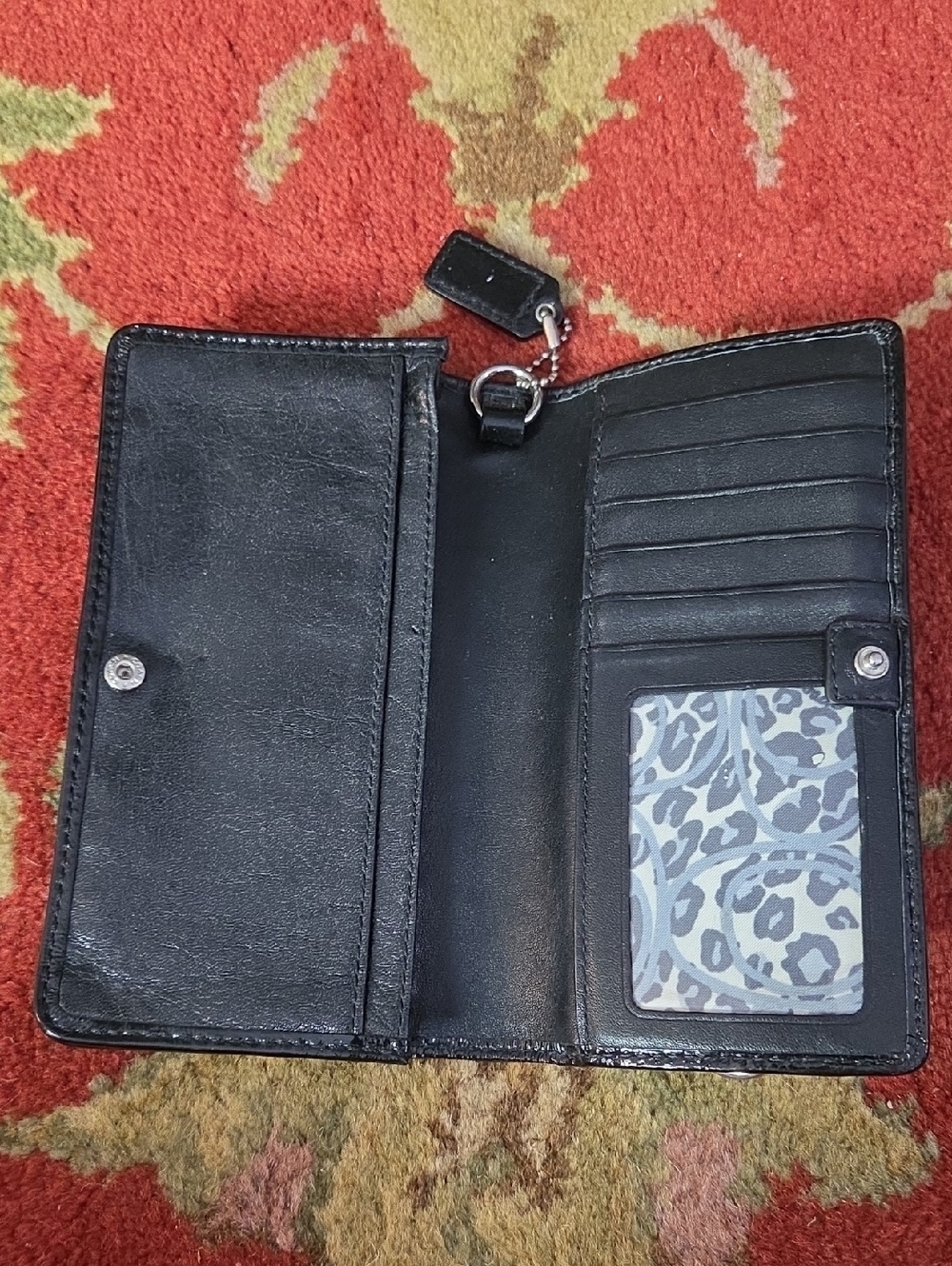 Coach Poppy Y2k Zipper Pull Leather Wallet - Picture 4 of 8